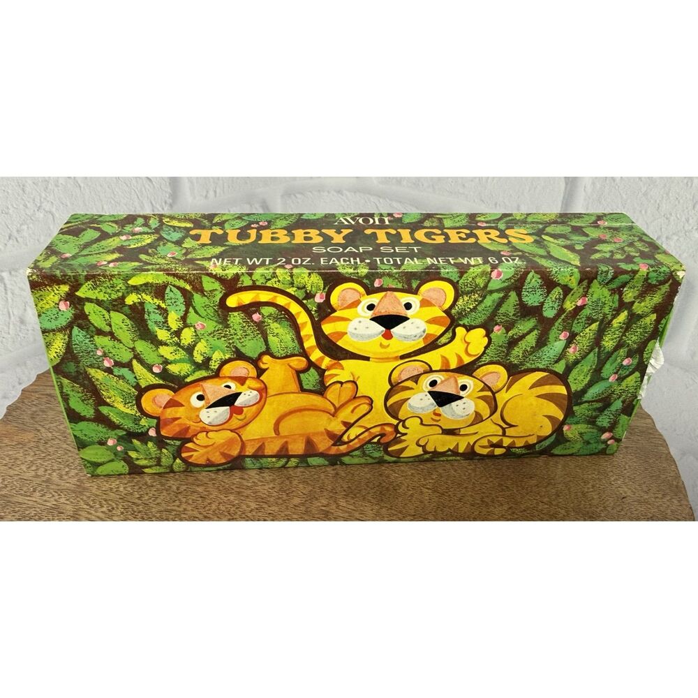 NEW Old Stock - Avon Tubby Tigers Soap Set